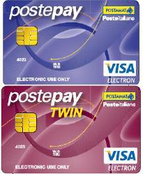 Carta prepagata Twin Postepay con circuito Visa